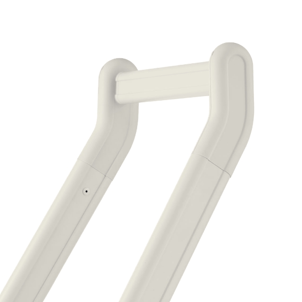 Ergonomically shaped top handle
