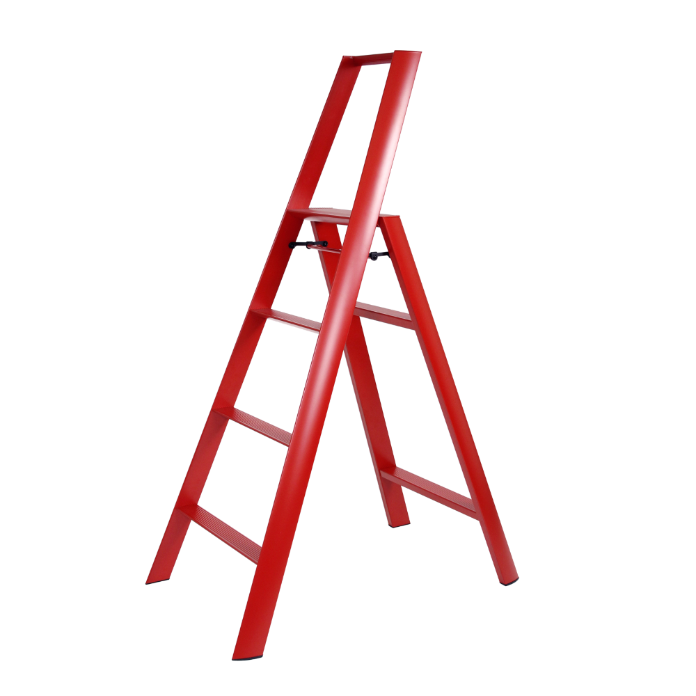 Red 2 Step Hasegawa Ladders ML2.0-2RD Lucano Stepladder